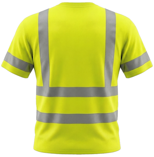 CS-108: ANSI Class 3 Short Sleeve T-Shirt Safety Green With Safety Stripes