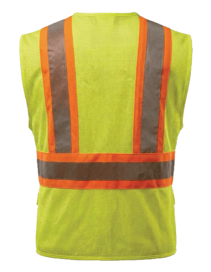 CS-201: ANSI Class 2 6-Pocket Vest Black Bottom