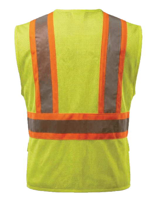 CS-201: ANSI Class 2 6-Pocket Vest Black Bottom