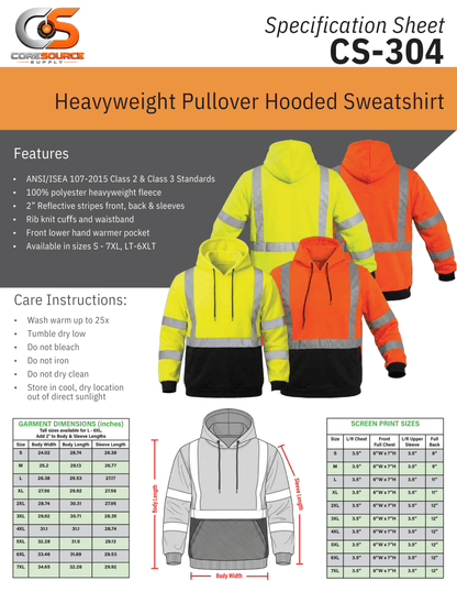 CS-304: ANSI Class 3 Pullover Hoodie